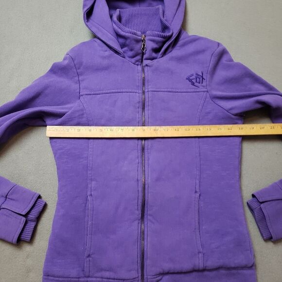 Fox zip up hoodie quilted lining thick y2k Size Large embroidered logo - Picture 15 of 16